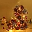 20 LED Christmas Garland String Lights Pine Cone Led String 2m