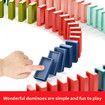 Kids Electric Domino Train Car Set Sound & Light Automatic Laying Dominoes Brick Blocks Game Educational DIY Toy Gift