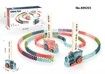 Kids Electric Domino Train Car Set Sound & Light Automatic Laying Dominoes Brick Blocks Game Educational DIY Toy Gift