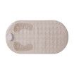 80x40cm Foot Scrubber Shower Mat with Feet Scrub Stone Antislip Suction Cups Grey