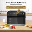 Maxkon 30L 18-In-1 Large Oil Free Air Fryer Oven Cooker 1800W Dual Cook Function Black