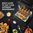 Maxkon 30L 18-In-1 Large Oil Free Air Fryer Oven Cooker 1800W Dual Cook Function Black
