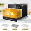 Maxkon 30L 18-In-1 Large Oil Free Air Fryer Oven Cooker 1800W Dual Cook Function Black