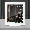 360 Degree Rotating Jewellery Cabinet Organiser Mirror Jewelry Cabinet Box for Earring Necklace Ring White