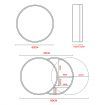 Mirrored Bathroom Wall Cabinet Round Mirror Storage Cabinet Cupboard Medicine Cabinet Black
