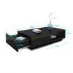 Modern Rectangle Coffee Table Living Room Storage Unit Furniture High Gloss with 1 Drawer Black