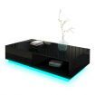 Modern Rectangle Coffee Table Living Room Storage Unit Furniture High Gloss with 1 Drawer Black