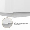 Modern White Rectangle Coffee Table Living Room Storage Furniture High Gloss 4 Drawers 16 LED Colours