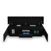 TV Cabinet Stand Entertainment Unit LED TV Console Table Furniture 2 Doors 1 Drawer Black