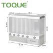 TOQUE Wall Mounted Cereal Dispenser 6 in 1 Dry Food Storage Container 10kg