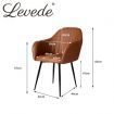 Levede 2x Armchair Lounge Chair Accent Armchairs Velvet Dining Chairs Soft Sofa