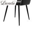 Levede 2x Dining Chairs Kitchen Steel Chair Velvet Removable Cushion Seat Covers