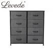 Levede Storage Cabinet Tower Chest of Drawers Dresser Tallboy 8 Drawer Dark Grey