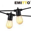 EMITTO 20M Festoon String Lights Christmas Wedding Party Waterproof Outdoor