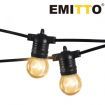 EMITTO 50M Festoon String Lights Christmas Wedding Party Waterproof Outdoor
