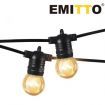 EMITTO 50M Festoon String Lights Christmas Wedding Party Waterproof Outdoor