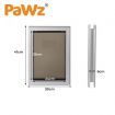 PaWz Aluminium Pet Access Door Dog Cat Dual Flexi Flap For Wooden Wall M