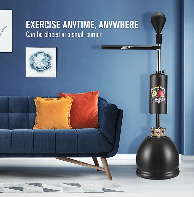 Genki Free Standing Punching Boxing Bag Stand Adjustable Height