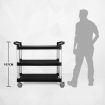 Portable Service Cart Kitchen Island Trolley Storage Rack Shelf Organizer 3 Tiers