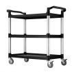 Portable Service Cart Kitchen Island Trolley Storage Rack Shelf Organizer 3 Tiers
