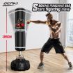 Genki 185cm Hydraulic Free Standing Punching Boxing Kicking Bag Stand Black