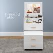 Dressing Table with Mirror Stool and Bedside Table Set Modern Home Furniture