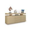 3 Drawer Sideboard TV Stand Cabinet Entertainment Unit Buffet Table Oak 160x35x72cm