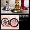 Christmas Electronic Candle/Santa Night Light?Perfect Valentine'S Day, Halloween,Birthday Or Bar Decoration, 10×36CM,Gold