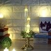 Christmas Electronic Candle/Santa Night Light?Perfect Valentine'S Day, Halloween,Birthday Or Bar Decoration, 10×36CM,Gold