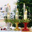 Christmas Electronic Candle/Santa Night Light?Perfect Valentine'S Day, Halloween,Birthday Or Bar Decoration, 10×36CM,Gold