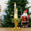 Christmas Electronic Candle/Santa Night Light?Perfect Valentine'S Day, Halloween,Birthday Or Bar Decoration, 10×36CM,Gold