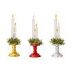 Christmas Electronic Candle/Santa Night Light?Perfect Valentine'S Day, Halloween,Birthday Or Bar Decoration, 10×36CM,Gold