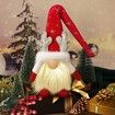 Christmas Gnomes Decorations with LED Light, 2 Pack Handmade Gnomes, Lighted Santa Elf Plush Table Ornaments RED And BROWN