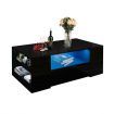 Modern Rectangle Coffee Table Gloss Living Room Storage Furniture 2 Drawers 16 LED Colours Black