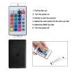 Modern Rectangle Coffee Table Gloss Living Room Storage Furniture 2 Drawers 16 LED Colours Black