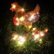 2pcs Light-Up Chicken with Scarf Holiday Decoration, LED Christmas Outdoor Decorations Christmas Ornaments with Light Christmas Atmosphere Decoration
