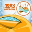 Pet Cooling Mat Dog Pad Cool Gel Pattern Cat Bed Orange 60X60CM
