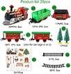 Classic Christmas Holiday Train Set with Lights Sounds for Festive Decoration Christmas Train Toy Gift for Kids and Adults