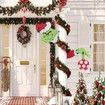 Grinch Christmas Decoration Yard Fence Peeker Yard Art Ornaments Christmas PVC Wall Signs