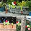 Grinch Christmas Decoration Yard Fence Peeker Yard Art Ornaments Christmas PVC Wall Signs