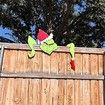 Grinch Christmas Decoration Yard Fence Peeker Yard Art Ornaments Christmas PVC Wall Signs