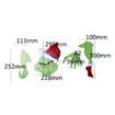 Grinch Christmas Decoration Yard Fence Peeker Yard Art Ornaments Christmas PVC Wall Signs