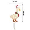 Light-up Acrylic Duck with Scarf Holiday Christmas Decoration Colorful light Batteries Power