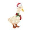 Light-up Acrylic Duck with Scarf Holiday Christmas Decoration Colorful light Batteries Power