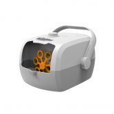 Bubble Machine for Kids Suitcase Shape Electric Bubble Blower Summer Christmas, birthday, party  col Orange and White