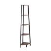 Levede 5 Tier Corner Shelf Industrial Ladder Shelf Wooden Storage Display Rack