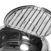 24cm Japanese Deep Frying Pan Pot with Thermometer Kitchen Tempura Fryer Silver
