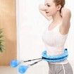 24 Knots Adjustable Exercise Weighted Hula Hoop, Smart Detachable Fitness Hula Hoops for Adults Abdomen Fitness and Massage 2-in-1,Exercise for Legs Waist Hips (Blue)