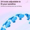 24 Knots Adjustable Exercise Weighted Hula Hoop, Smart Detachable Fitness Hula Hoops for Adults Abdomen Fitness and Massage 2-in-1,Exercise for Legs Waist Hips (Blue)