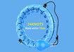 24 Knots Adjustable Exercise Weighted Hula Hoop, Smart Detachable Fitness Hula Hoops for Adults Abdomen Fitness and Massage 2-in-1,Exercise for Legs Waist Hips (Blue)